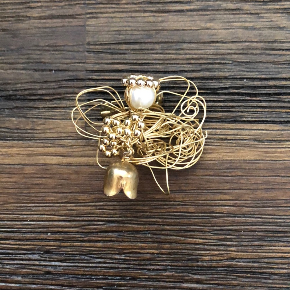 Gold Angel Brooch